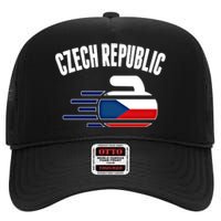 Czech Republic Curling Rock Fans Czech Curlers Winter Sports Cool Gift High Crown Mesh Back Trucker Hat