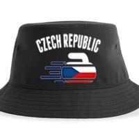 Czech Republic Curling Rock Fans Czech Curlers Winter Sports Cool Gift Sustainable Bucket Hat