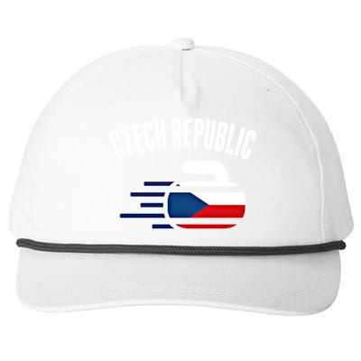 Czech Republic Curling Rock Fans Czech Curlers Winter Sports Cool Gift Snapback Five-Panel Rope Hat