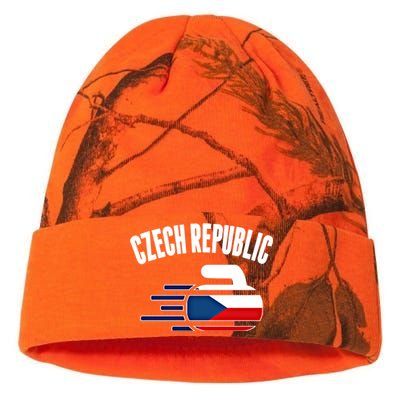 Czech Republic Curling Rock Fans Czech Curlers Winter Sports Cool Gift Kati Licensed 12" Camo Beanie