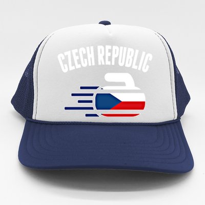 Czech Republic Curling Rock Fans Czech Curlers Winter Sports Cool Gift Trucker Hat