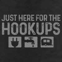 Camping RV Caravan Motorhome Just Here For The Hookups Funny Microfiber Hand Towel