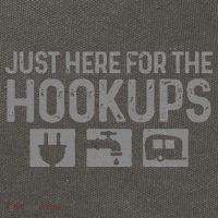 Camping RV Caravan Motorhome Just Here For The Hookups Funny Cotton Canvas Backpack