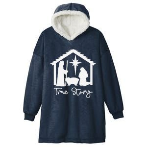 Christian Religious Christmas Nativity Scene True Story Hooded Wearable Blanket