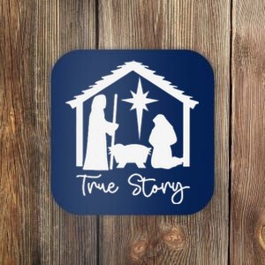 Christian Religious Christmas Nativity Scene True Story Coaster