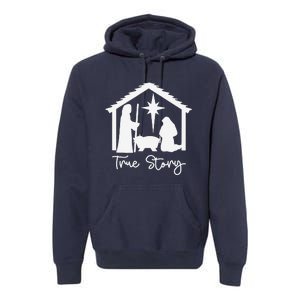 Christian Religious Christmas Nativity Scene True Story Premium Hoodie