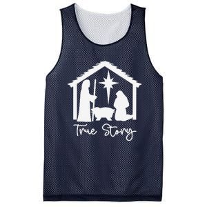 Christian Religious Christmas Nativity Scene True Story Mesh Reversible Basketball Jersey Tank