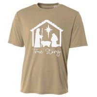 Christian Religious Christmas Nativity Scene True Story Cooling Performance Crew T-Shirt