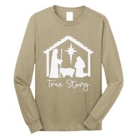 Christian Religious Christmas Nativity Scene True Story Long Sleeve Shirt