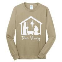 Christian Religious Christmas Nativity Scene True Story Tall Long Sleeve T-Shirt