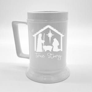 Christian Religious Christmas Nativity Scene True Story Beer Stein