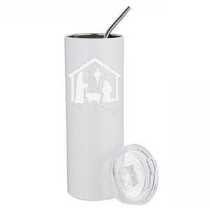 Christian Religious Christmas Nativity Scene True Story Stainless Steel Tumbler