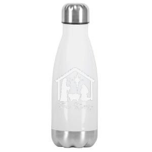 Christian Religious Christmas Nativity Scene True Story Stainless Steel Insulated Water Bottle