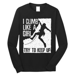 Cool Rock Climbing Design For Women Kids Climb Lovers Long Sleeve Shirt