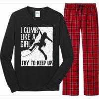 Cool Rock Climbing Design For Women Kids Climb Lovers Long Sleeve Pajama Set