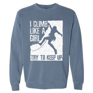 Cool Rock Climbing Design For Women Kids Climb Lovers Garment-Dyed Sweatshirt