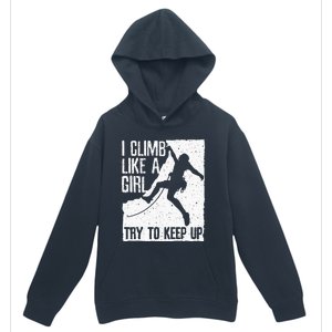 Cool Rock Climbing Design For Women Kids Climb Lovers Urban Pullover Hoodie