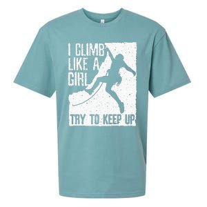 Cool Rock Climbing Design For Women Kids Climb Lovers Sueded Cloud Jersey T-Shirt