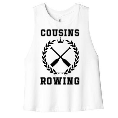 Cousins Rowing Cousins Beach Team Conrad Gift For Cousin Sibling Rowing Women's Racerback Cropped Tank