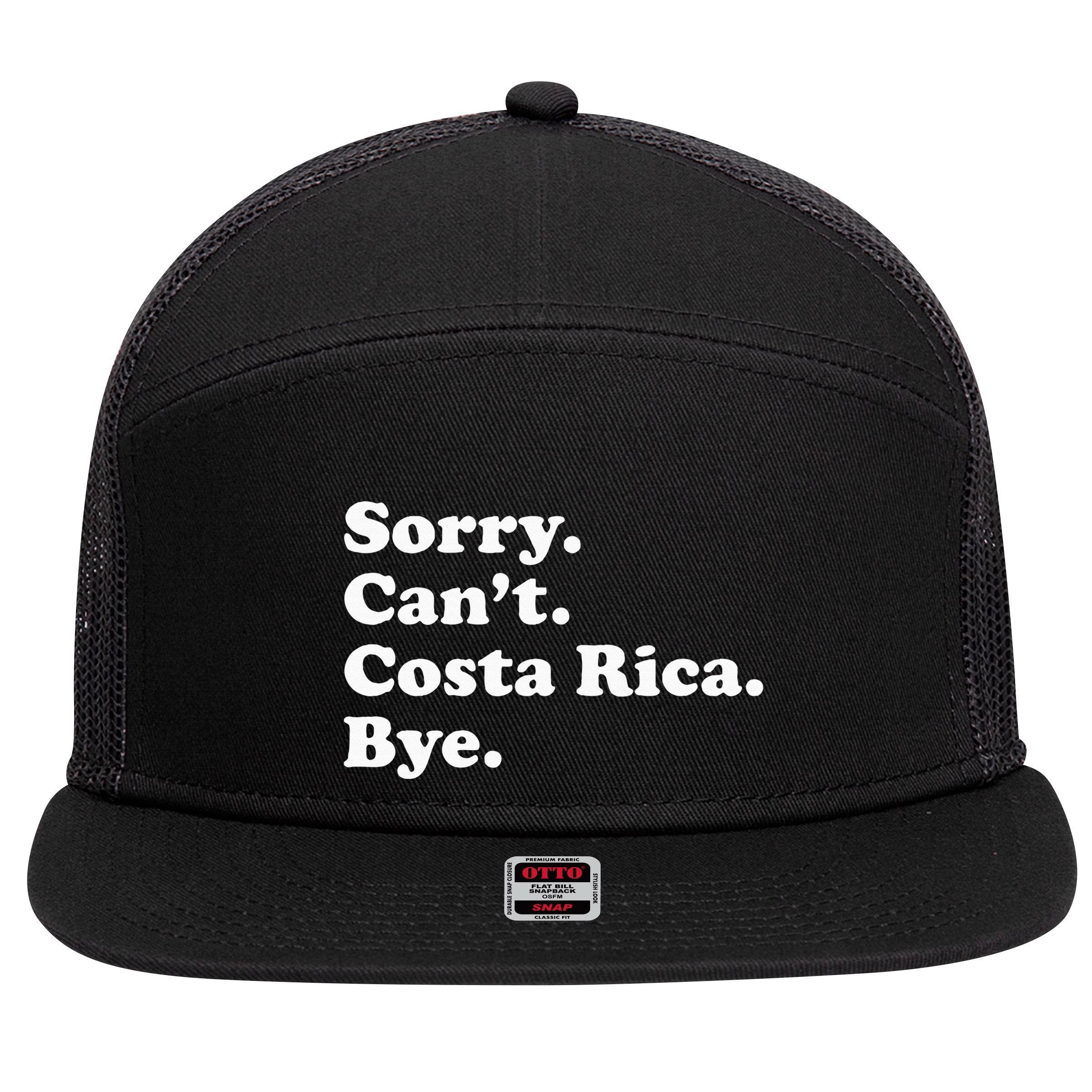 Costa Rica 7 Panel Mesh Trucker Snapback Hat