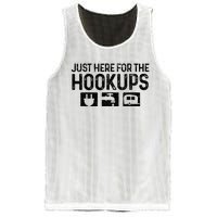 Camping Rv Caravan Motorhome Just Here For The Hookups Funny Mesh Reversible Basketball Jersey Tank