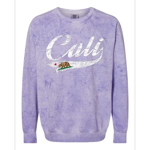 California Republic Ca Distressed Design Cali Classic Colorblast Crewneck Sweatshirt