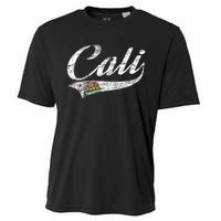 California Republic Ca Distressed Design Cali Classic Cooling Performance Crew T-Shirt