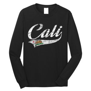 California Republic Ca Distressed Design Cali Classic Long Sleeve Shirt