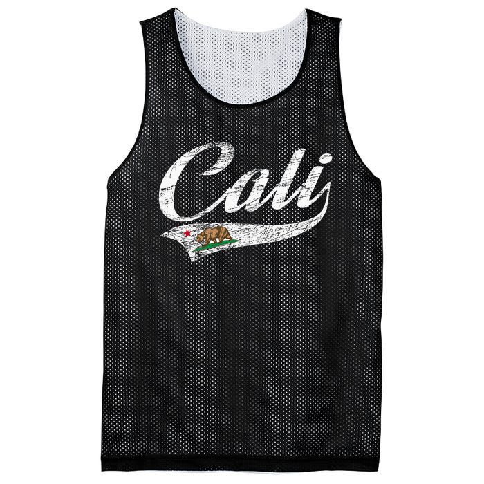 California Republic Ca Distressed Design Cali Classic Mesh Reversible Basketball Jersey Tank