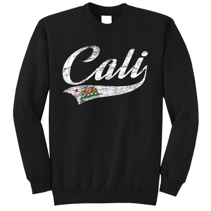 California Republic Ca Distressed Design Cali Classic Tall Sweatshirt