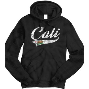 California Republic Ca Distressed Design Cali Classic Tie Dye Hoodie