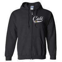 California Republic Ca Distressed Design Cali Classic Full Zip Hoodie