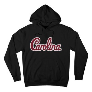 Carolina Retro Cursive Black Hoodie