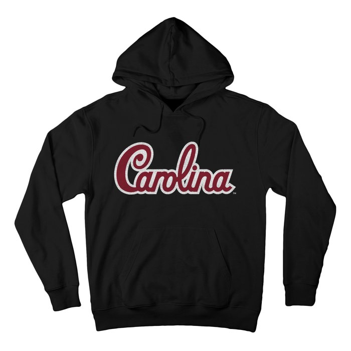 Carolina Retro Cursive Black Hoodie