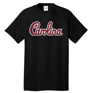 Carolina Retro Cursive Black Tall T-Shirt