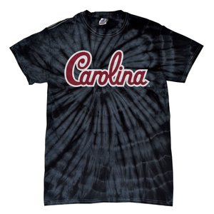 Carolina Retro Cursive Black Tie-Dye T-Shirt