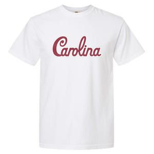 Carolina Retro Cursive Black Garment-Dyed Heavyweight T-Shirt