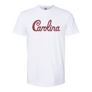 Carolina Retro Cursive Black Softstyle CVC T-Shirt