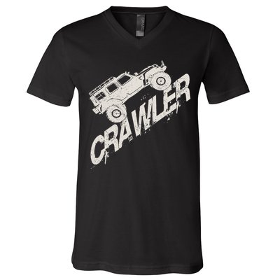 Crawler Rc Car Rock Scaler Scale Rc Offroad Truck Clawling V-Neck T-Shirt