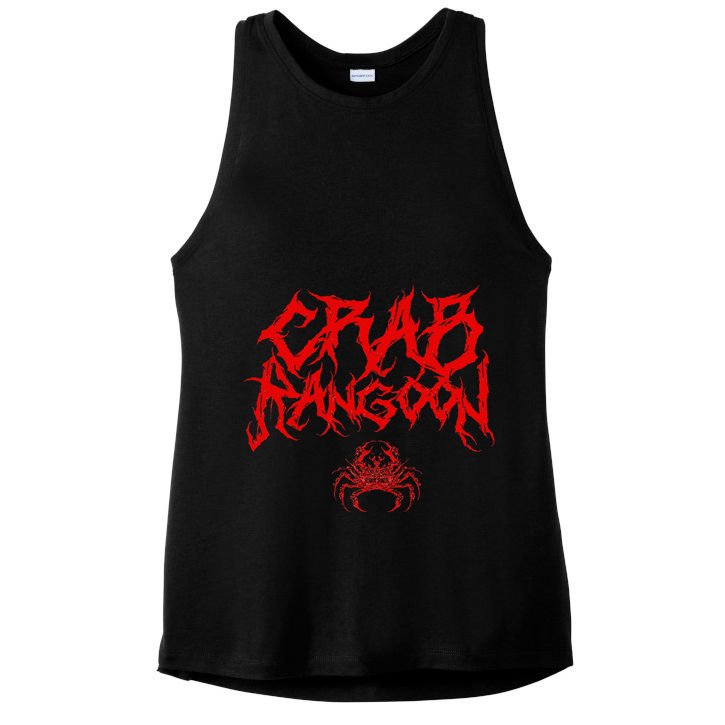 Crab Rangoon Chinese Food Heavy Metal Band Goth Ladies PosiCharge Tri-Blend Wicking Tank