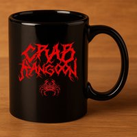 Crab Rangoon Chinese Food Heavy Metal Band Goth 11oz C Handle Ceramic Mug