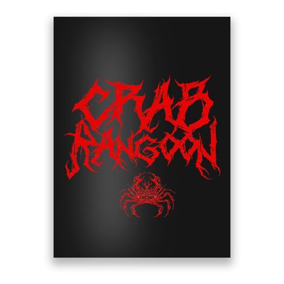 Crab Rangoon Chinese Food Heavy Metal Band Goth Poster