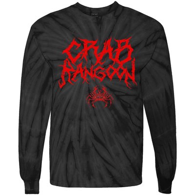 Crab Rangoon Chinese Food Heavy Metal Band Goth Tie-Dye Long Sleeve Shirt