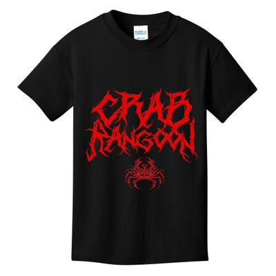 Crab Rangoon Chinese Food Heavy Metal Band Goth Kids T-Shirt
