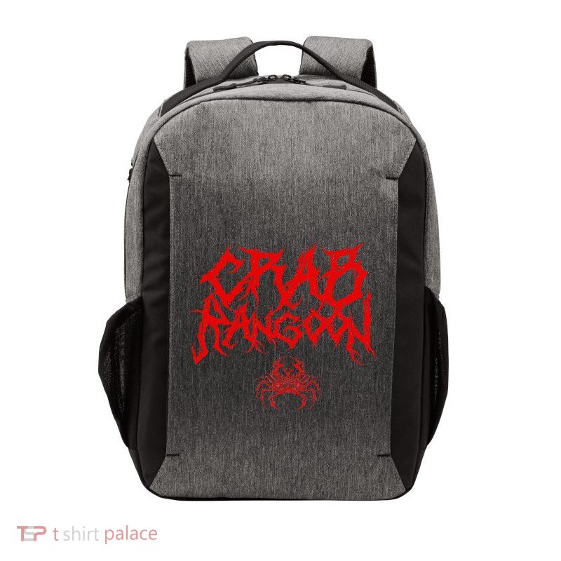 Crab Rangoon Chinese Food Heavy Metal Band Goth Vector Backpack