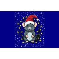 Cute Rat Christmas Lights Mouse Santa Hat Xmas Pajama Gift Bumper Sticker