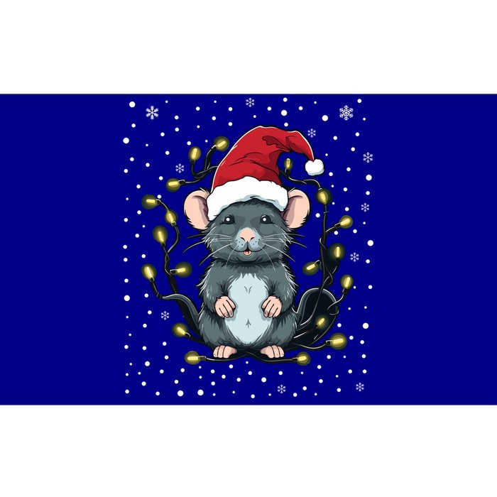 Cute Rat Christmas Lights Mouse Santa Hat Xmas Pajama Gift Bumper Sticker