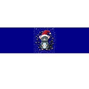 Cute Rat Christmas Lights Mouse Santa Hat Xmas Pajama Gift Bumper Sticker