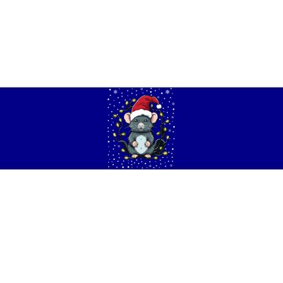 Cute Rat Christmas Lights Mouse Santa Hat Xmas Pajama Gift Bumper Sticker