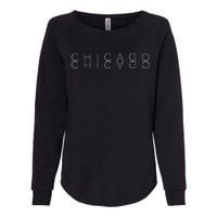 Chicago Reflections Chicagoan Word Art Souvenir Womens California Wash Sweatshirt